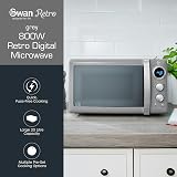 Swan SM22030LGRN Retro LED Microwave 20L 800W 6 Power Levels Defrost view 2