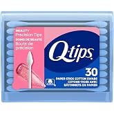 Q-Tips Cotton Swabs, Precision Tips, Travel Size Toiletries for Beauty and Home, 100% Cotton, 30 Count​ ​