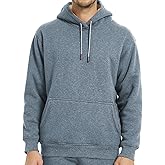 wulanhada Men's Sherpa Hoodie Big and Tall Men Fleece Pullover Hoodie Thick HoodiesHeavyweight Winter Hooded Sweatshirt with Kangaroo Pocket