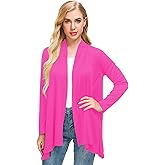 Afibi Women Open Front Lightweight Long Sleeve Soft Drape Cardigan