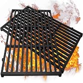 Paayox 19.5 inch Grill Grates for Weber Genesis Grill Parts, Genesis 300 Series Grates E310 E320 E330 S310 S320 S330 Gas Grill Cooking Grids, Cast Iron Grill Grates Replacement for Weber 7524 7528