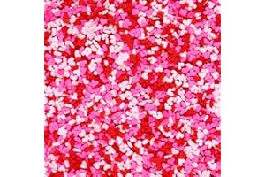 COBAKEY Heart Sprinkles for Cake Decorating, Valentine sprinkles, Edible Pink and Red Sprinkles for Cookies, Ice Cream, Cupcake Topper, love Confetti Sprinkles, 4.2 ounce Pink sprinkles for Wedding