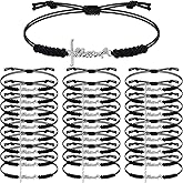 Tondiamo 24 Pcs Blessed Cross Bracelets Bulk for Woman Christian Adjustable Cross Bracelets Inspirational Birthday Gifts Religious Accessories