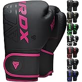 RDX Kids Boxing Gloves Sparring and Muay Thai Maya Hide Leather, Kara Patent Pending Junior Training Mitt for Kickboxing, Punching Bag, Focus Pads, MMA, Thai Pad, Double End Ball Punching Gloves
