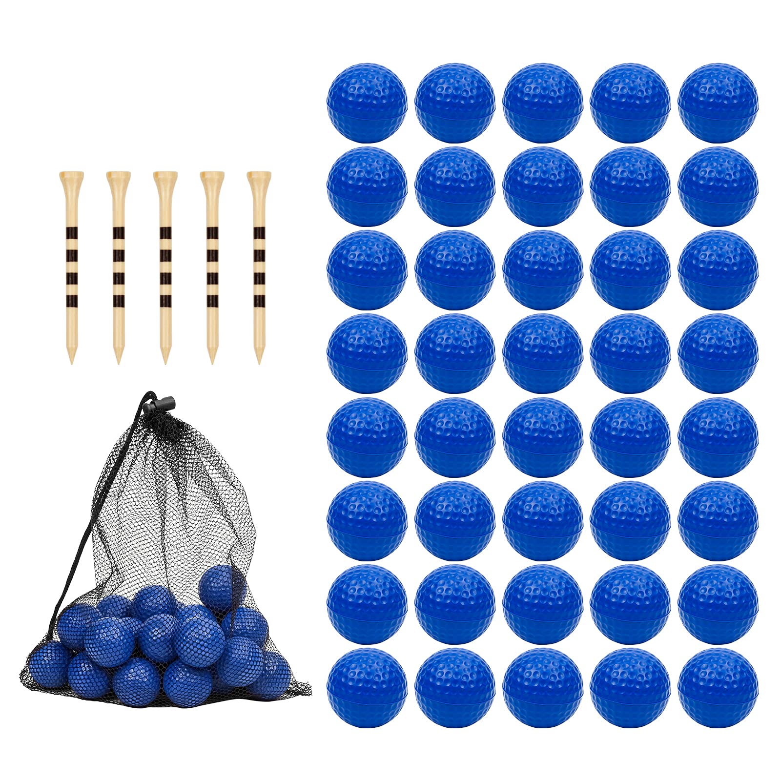 Photo 1 of Bac-kitchen 40 Pack Foam Golf Practice Balls - Realistic Feel and Limited Flight Training Balls for Indoor or Outdoor (40 Blue)