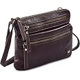 Small Genuine Leather Crossbody Bag For Women - Slim Anti-Theft Sling Purse With Multiple Compartments