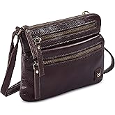 Wise Owl Accessories Small Crossbody Sling Bag Real Leather Purse for Women Crossover Trendy Shoulder Handbag | Real Leather, Purse, Crossover, Trendy