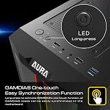 GAMDIAS AURA GC3 ATX Mid-Tower Gaming PC Case Tempered Glass ARGB Fans view 8
