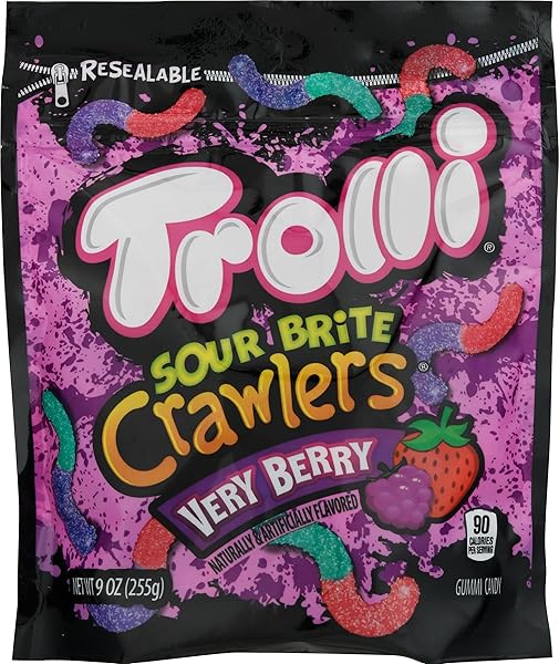 TROLLI MINIS SOUR BRITE CRAWLER VERY BERRY GUMMI...