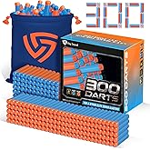 (300 Pack) Ray Squad Nerf Elite 2.0 Darts w/Storage Bag, Nerf Darts Bulk - Nerf Bullet, Blue Nerf Darts Foam Refill, Nerf Dar
