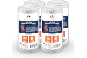 5 Micron Water Filter 10 x 4.5 inch - String Wound Water Filter for Whole House System - Compatible with 84637, WPX5BB97P, PC