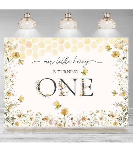 Bee 1st Birthday Party Decorations – Banner, Cake Toppers, Balloons & Garland Set - View #9