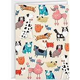 Hallmark Blank Cards, Colorful Dogs (20 Cards with Envelopes)