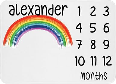 rainbow milestone blanket