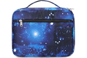 JIANYA Bible Cover for Boys Kids Bible Case Church Bag Galaxy Childrens Bible Bag with Handle and Zippered Pocket