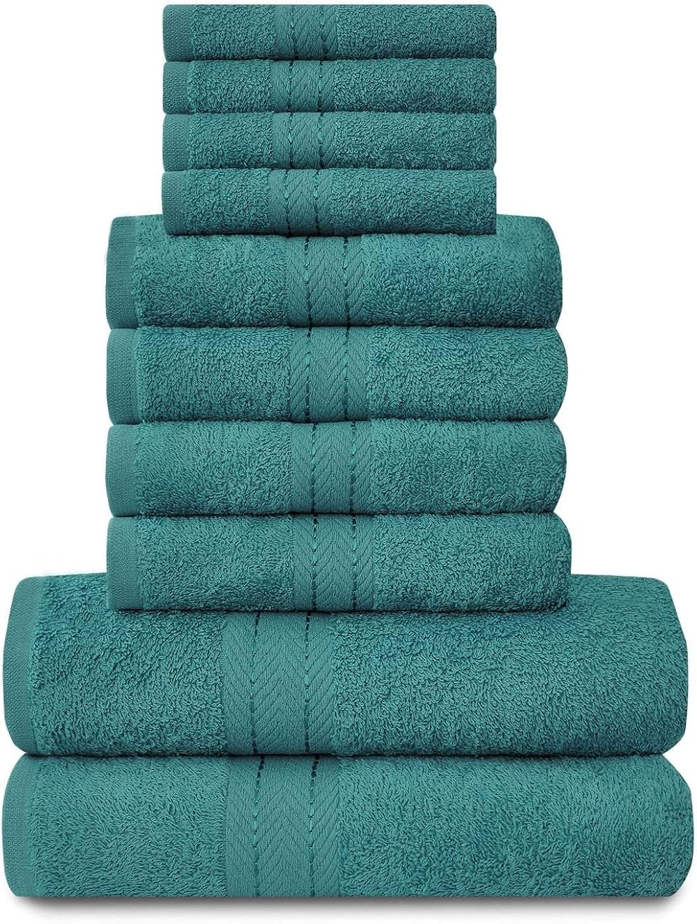 GC GAVENO CAVAILIA Towels 10 Pcs 100% Egyptian Cotton Teal Bale Set