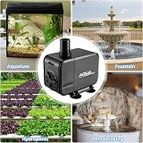 LIFERUN 45W Adjustable Flow Submersible Pond Pump 3000 L/H with 3 Nozzles view 7