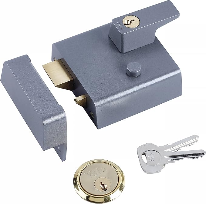Yale B1DMGSC60 Double Locking Nightlatch 60mm Dark Metallic