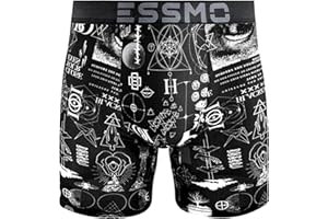 Mens Boxer Briefs Breathable Long Mens Underwear Boxer Briefs Supportive Letter Print Underpants