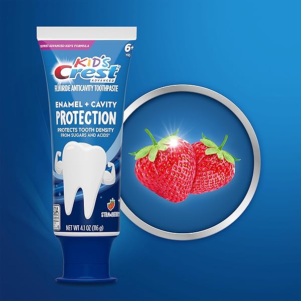 CREST KIDS ENAMEL + CAVITY PROTECTION TOOTHPASTE, 4.1OZ (PACK OF 3)
