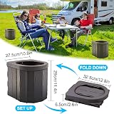 KINSPORY Portable Toilet Outdoor Camping Collapsible Toilet Bucket Loo view 2