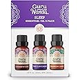 GuruNanda Sleep Essential Oil Set (Pack of 3 x 0.34 Fl Oz) - 100% Pure, Natural & Undiluted Cedarwood, Frankincense & Lavender Aromatherapy Oils for Diffuser - Perfect for Massages & DIY Recipes