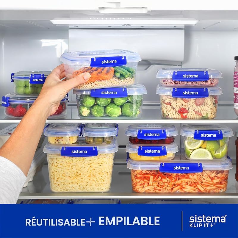 KLIP IT PLUS Boîtes de Conservation Alimentaire, Lot de 6
