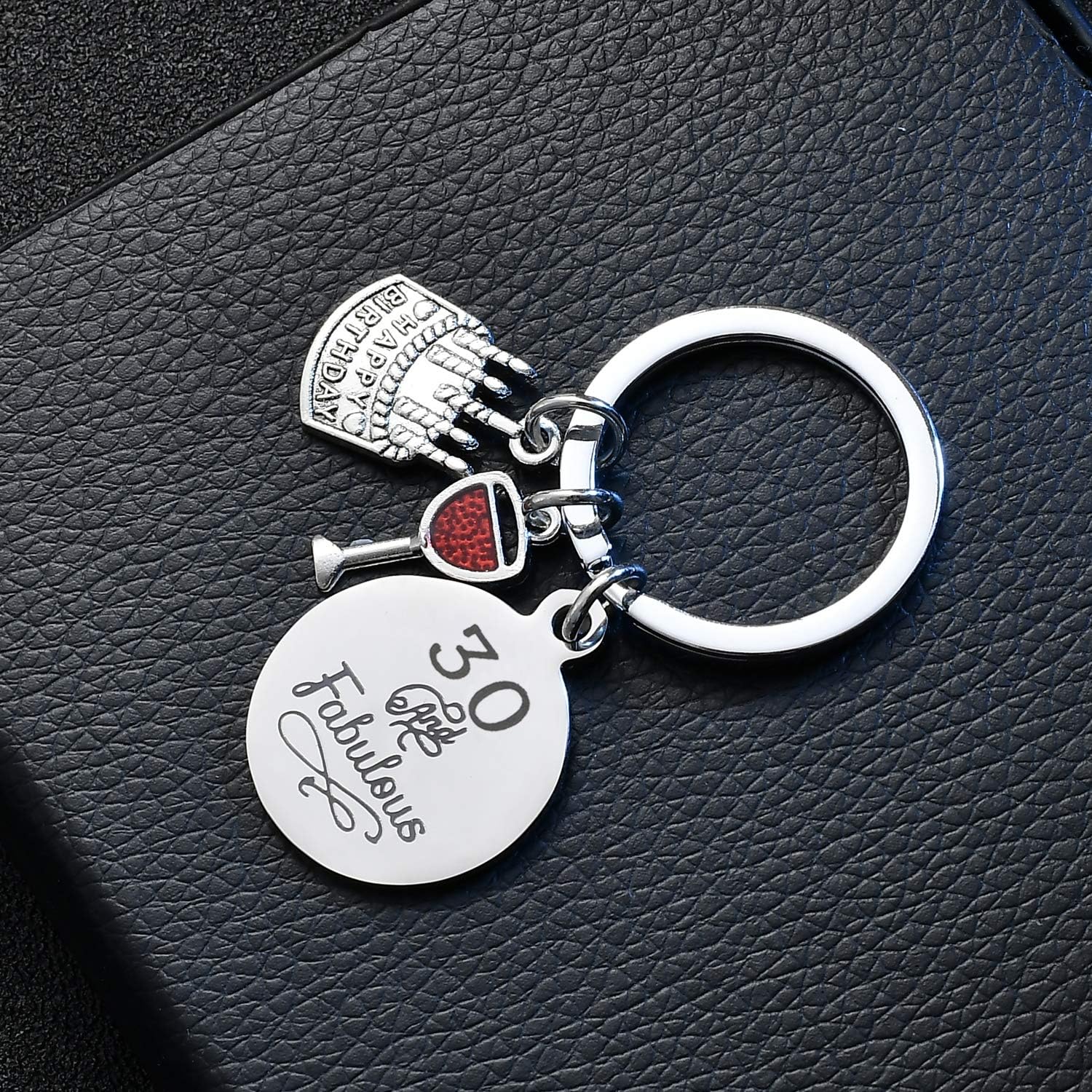 BESPMOSP Happy Birthday Gifts Women Keychains Teen Girls Keyrings Jewellery Presents For Mum Grandmother (30th birthday) - Image 5