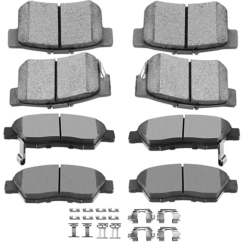 SCITOO D537 D621 Front Rear Semi-Metallic Brake Pads Sets Fit For 2009 2010 2011 for Honda Civic