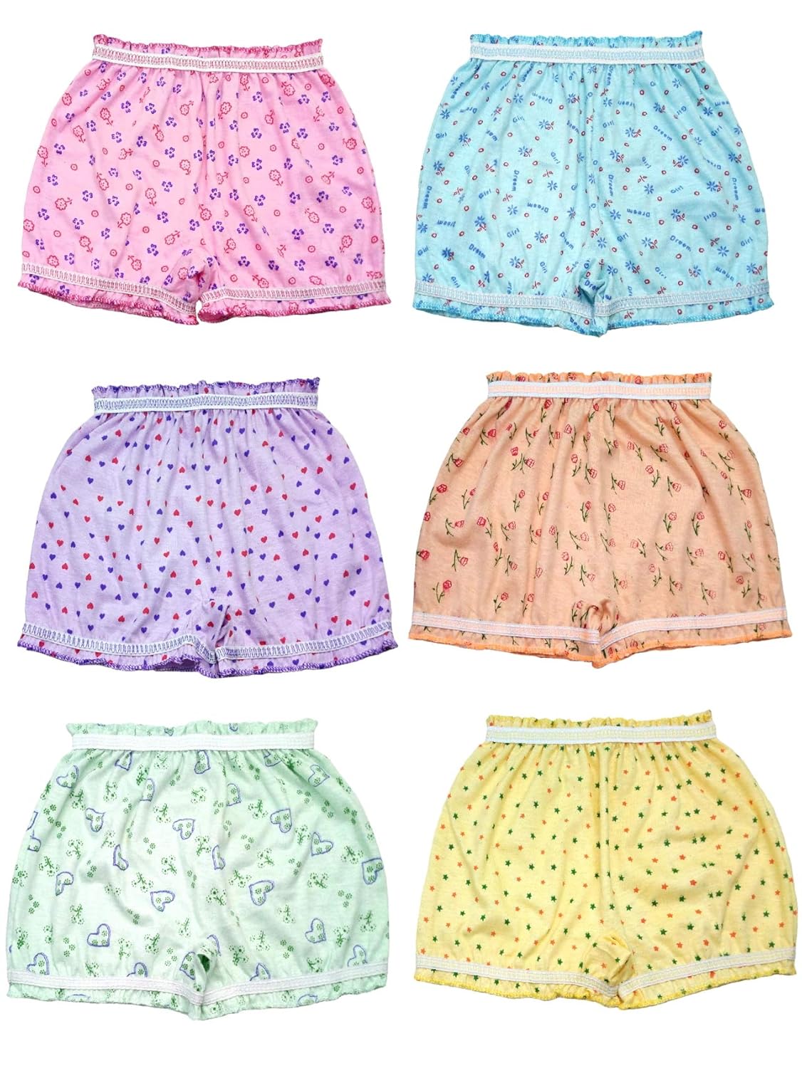 Buy KIDBIRD Pure Cotton Printed MultiColoured Bloomer Panties for