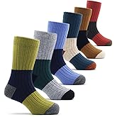 HowJoJo Boys Wool Socks Kids Winter Warm Socks Thermal Crew Socks 6 Pack