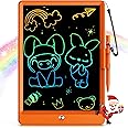 Bravokids LCD Writing Tablet for 3-8 Year Olds - 10 Inch Doodle Board Electronic Drawing Pad, Educational Gift for Kids (Orange)