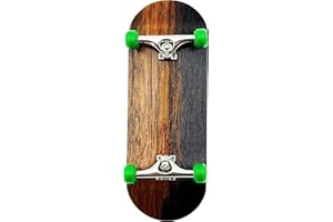 RACOFSB Complete Fingerboard - Professional Single Axle Truck, CNC Bearing Wheels, Pro 34mm x 97mm Wooden Board (Ebony)
