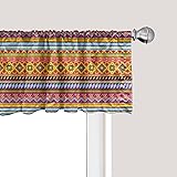 Ambesonne Mexican Window Valance, Folkloric Old