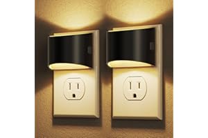 DORESshop LED Night Light[2 Pack], Night Lights Plug into Wall, 3 Level Brightness Adjustable Plug in Night Light, Dusk to Dawn Sensor, Nightlights for Adults, Bedroom, Bathroom, Hallway, 3000K