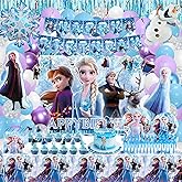Birthday Decorations, Party Decorations,Anime Themed Party Supplies Include Cake Topper,Cupcake Topper,Latex Balloons,Foil Balloons,Banner,Backdrop,Tablecloth