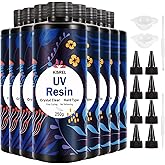 KISREL UV Resin 2000g - Upgraded Hard Type Crystal Clear Ultraviolet Curing UV Epoxy Resin for Craft Jewelry Making