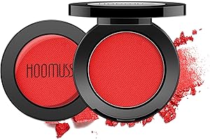 HOOMUSS Single Christmas Red Eyeshadow Matte Handmade Pressed Eyeshadow Palette With No Creasing High Pigmented Long Lasting Red Eye Shadow (ChristmasRed)