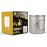 Gamelle/casserole De Camping En Titane - 450 Ml Ou 750 Ml - Poignée Pliante - Neuve