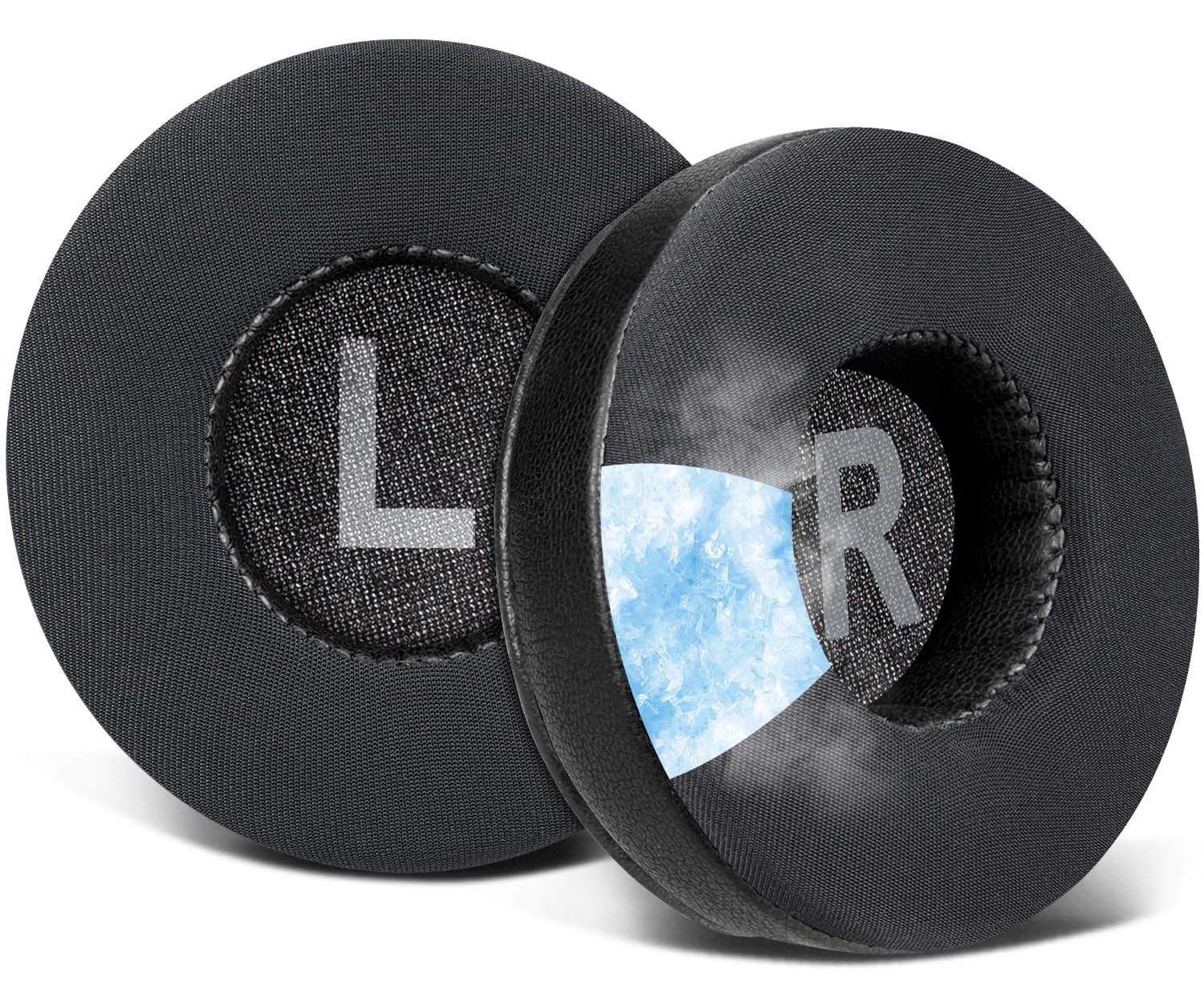 SOULWIT Cooling Gel Earpads Replacement for JBL Tune 450BT/Tune 460BT/Tune 500BT/Tune 510BT/Tune 520BT/JR 300BT/JR 310BT/E40BT/Junior 320BT, Ear Pads Cushions with High-Density Foam - Black