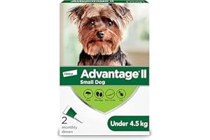 Advantage II Flea Treatment for Small Dogs weighing less than 4.5 kg (less than 10 lbs.)-2 doses
