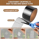 Amabro Fiberglass Screen Repair Tape 2in x 6.5ft Waterproof Mesh Window Door view 3