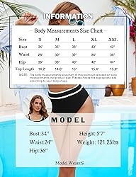 BMJL Womens Tummy Control Swimsuit High Waisted Two