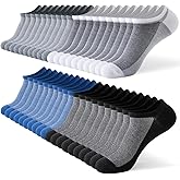 JOYNÉE 20 Pairs Men's No Show Socks: Low Cut, Ankle Socks