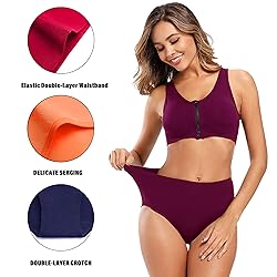 Molasus Women's Soft Cotton Underwear Briefs High