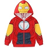 Marvel Iron Man Spider-Man Miles Morales Boys Zip Up Hoodie for Toddler and Big Kids