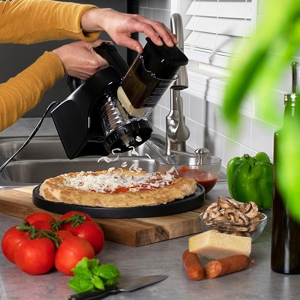 PRESTO 02970 PROFESSIONAL SALADSHOOTER ELECTRIC SLICER/SHREDDER, BLACK,1 COUNT