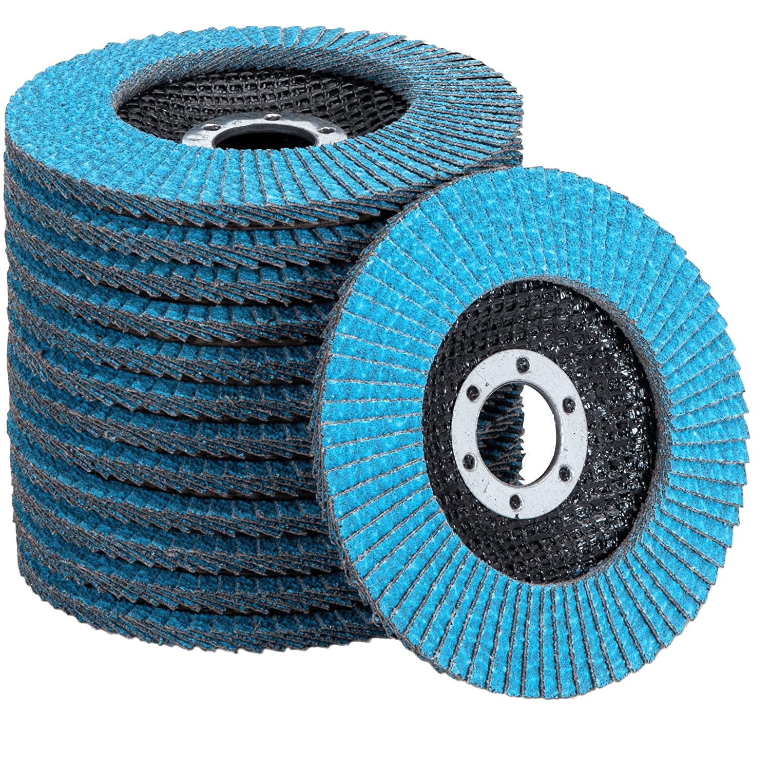 FD-Workstuff Premium Flap Discs 125 mm – Pack of 10 Grain 120 Zirconia Coated Slat Discs for Angle Grinder For Metal, Steel, Wood Serrated Sanding Washers