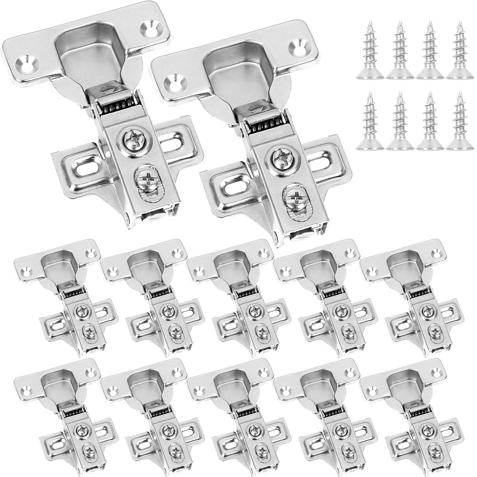 Buy 12 Packs Soft Closing Hinges 3/4" Overlay Damping Hinges