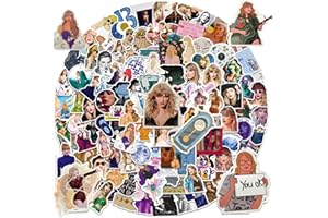 ZIYZIIY 50Pcs Stickers for Water Bottle Kids - Pop Music Singer Ablum Stickers for Girls Waterproof Vinyl Taylor Stickers for Fans Gifts Reusable Residue Free Stickers for Kids